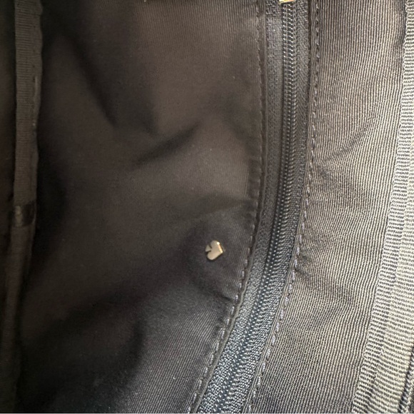 Kate Spade Astrid Striped Canvas and Leather Medium Crossbody Handbag - Picture 9 of 15